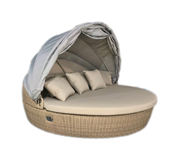 Liegeinsel Round Camp Daybed Lounge White Pepper